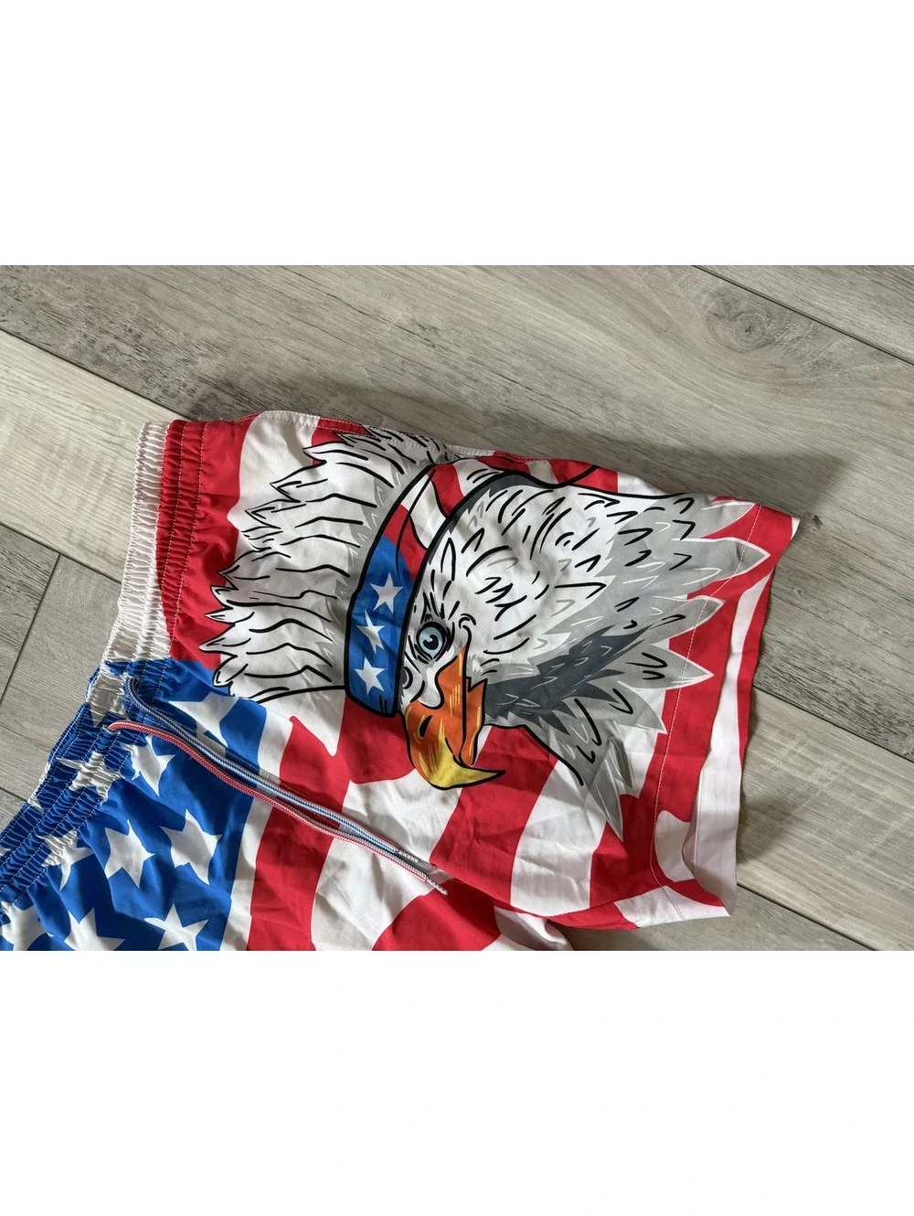 Chubbies The Eagle Scouts Patriotic American Flag Classic Lined Swim Trunk Large